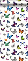 ESTAhome behang vlinders multicolor - 138507 - 53 cm x 10,05 m