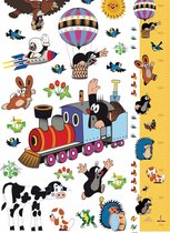 Sanders & Sanders muursticker Het Molletje geel, blauw en roze - 600152 - 65 x 85 cm