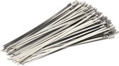 RVS Kabelbinders 4,6 x 200 mm   -  zak 100 stuks   -  Tiewraps   -  Binders