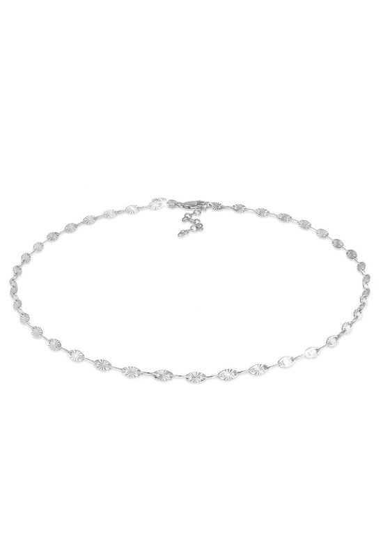 Elli PREMIUM Dames Halsketting Dames Choker Platelet Design Star Look Trend in 925 Sterling Zilver Verguld