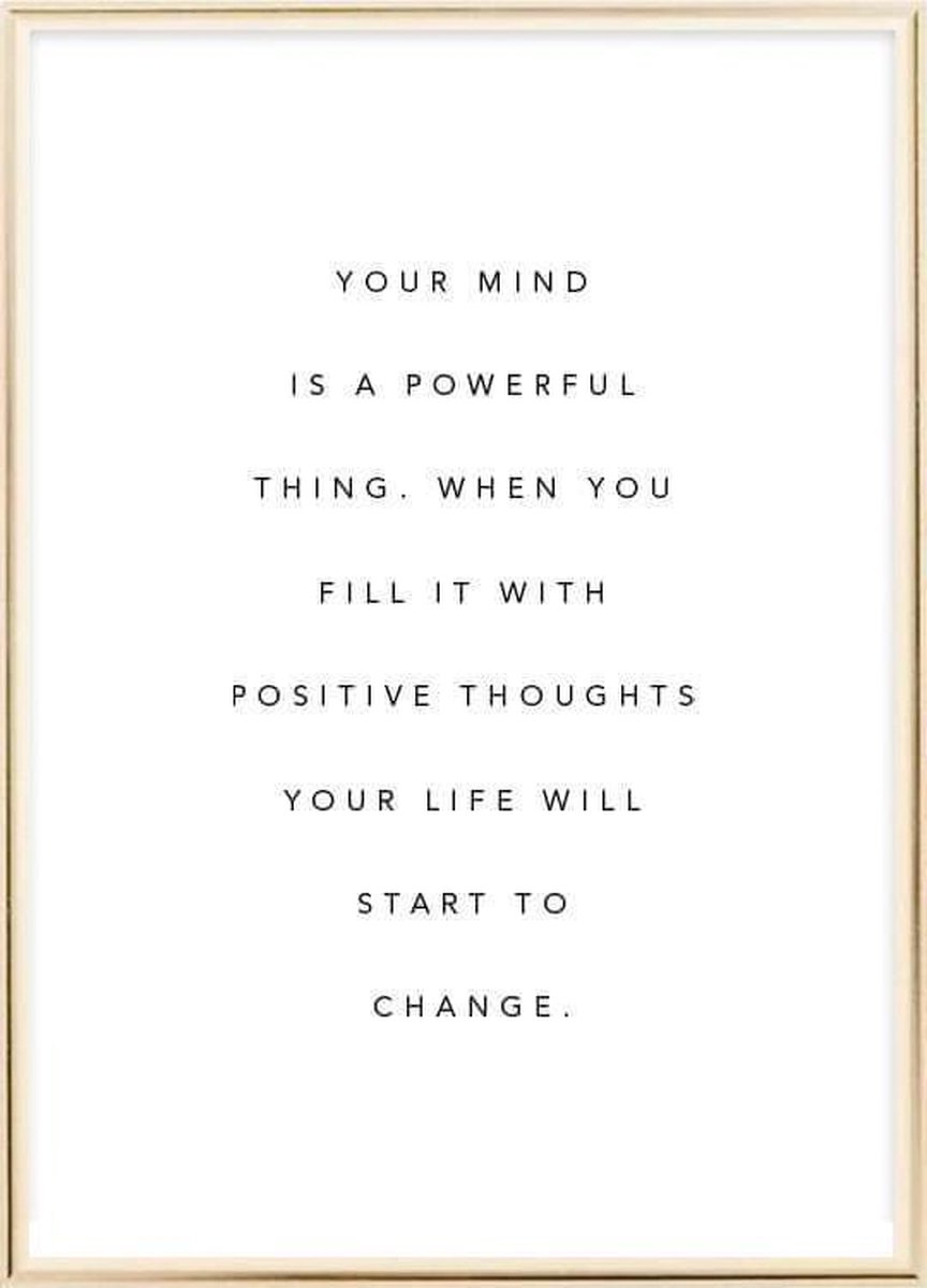 Poster Met Metaal Gouden Lijst - Your Mind Poster
