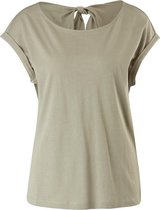 s.Oliver T shirt dames - Korte mouw - Khakigroen - Ronde hals -Maat 3XL (46)