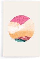 Walljar - Pink Mountain - Muurdecoratie - Poster