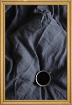 JUNIQE - Poster met houten lijst Coffee Time In Bed- Me & You -20x30