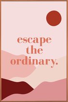 JUNIQE - Poster met kunststof lijst Escape the Ordinary -40x60 /Roze