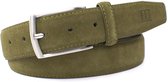 Riem olijfgroene suede