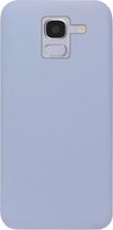 - ADEL Premium Siliconen Back Cover Softcase Hoesje Geschikt voor Samsung Galaxy J6 (2018) - Lavendel Grijs