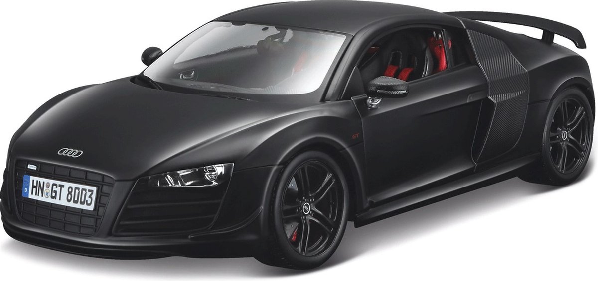 Maquette voiture Audi R8 GT noir 24 x 10 x 7 cm - Échelle 1:18 - Voiture  jouet 