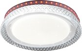 LED Plafondlamp - Torna Otrivo - 15W - Aanpasbare Kleur - RGB - Afstandsbediening - Dimbaar - Sterlicht - Rond - Mat Wit - Kunststof