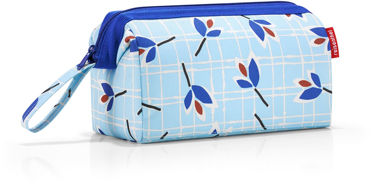 Reisenthel Travelcosmetic Toilettas - Polyester - 4L  - Leaves Blue Lichtblauw;Wit