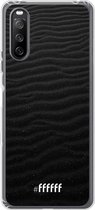 6F hoesje - geschikt voor Sony Xperia 10 III -  Transparant TPU Case - Black Beach #ffffff