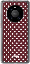 6F hoesje - geschikt voor Huawei P40 Pro -  Transparant TPU Case - Burgundy Dots #ffffff