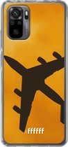 6F hoesje - geschikt voor Xiaomi Redmi Note 10 Pro -  Transparant TPU Case - Aeroplane #ffffff