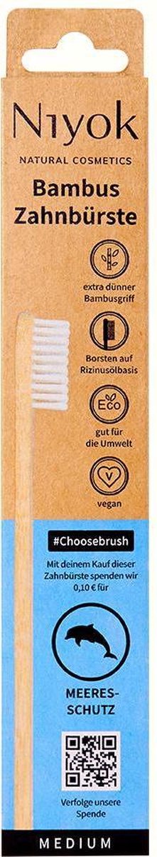 Niyok Ocean Protection Tandenborstel - Bamboe - Effectieve Reiniging - Veganistisch - Milieuvriendelijk - Zachte Borstelharen