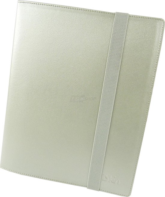 iSkin Bookworm - tablet case - iPad Hülle - Lederhülle - Schutzhülle silber