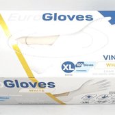 Handschoenen Wegwerp White Clear poedervrij  Vinyl 100 Stuks  - maat L -  (Latex Vrij!)