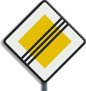 Verkeersbord Einde voorrangsweg (B02) - aluminium - DOR