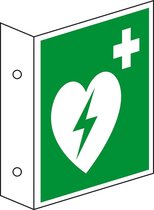 Haaks AED bord - kunststof - E010 200 x 200 mm