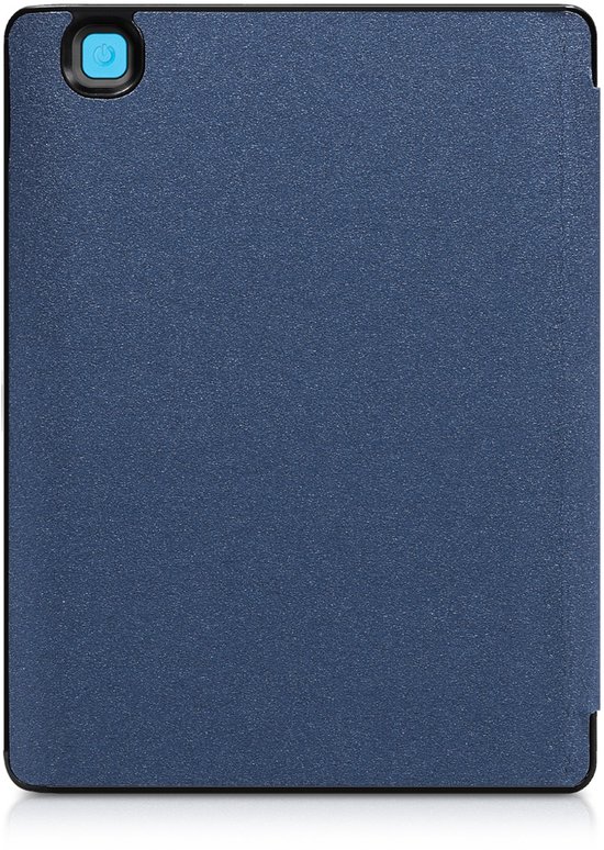kwmobile e-reader hoesje geschikt voor Kobo Aura H2O Edition 2 hoes - E reader flip case met magnetische sluiting - Ereader cover - Stengels en Vlinder design in donkerblauw van Merkloos — afbeelding 3