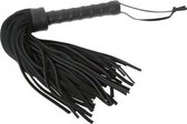 ZADO – 37 cm Lederen Korte Zwarte Flogger Zweep voor Intensief Strafplezier – Zwart