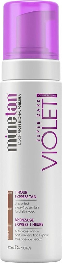 Minetan - Violet Self Tanning Foam for Dark Tanning (Super Dark 1 Hour Express Tan) - 200ml