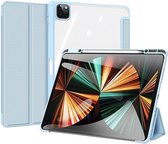 Dux Ducis - Tablet hoes geschikt voor Apple iPad Pro 2021 (12.9 Inch) - Toby Series - Tri-Fold Book Case - Blauw