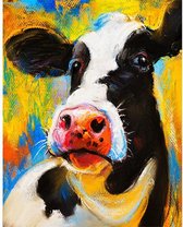 Aluminium Schilderij Cow Portrait