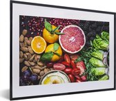 Fotolijst incl. Poster - Groente - Fruit - Kleuren - 40x30 cm - Posterlijst