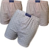 Embrator 3-stuks mannen Boxershorts Loose Fit katoen maat 4XL