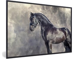 Fotolijst incl. Poster - Fries - Paarden - Portret - 30x20 cm - Posterlijst
