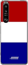 6F hoesje - geschikt voor Sony Xperia 1 III -  Transparant TPU Case - Nederlandse vlag #ffffff