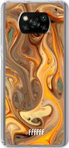 6F hoesje - geschikt voor Xiaomi Poco X3 Pro -  Transparant TPU Case - Brownie Caramel #ffffff