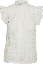 Vero Moda Top Vmrola Sl Top Wvn Ga Ff1 10250151 Snow White/emb Snow White Dames Maat - 46