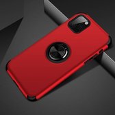 Voor iPhone 11 Pro Cool Series schokbestendige TPU + pc-beschermhoes met onzichtbare ringhouder (rood zwart)