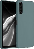kwmobile telefoonhoesje voor Sony Xperia 10 III - Hoesje voor smartphone - Back cover in blauwgroen