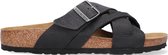 Birkenstock Lugano Leoi Camberra Black Slippers - Heren - Zwart - Maat 45