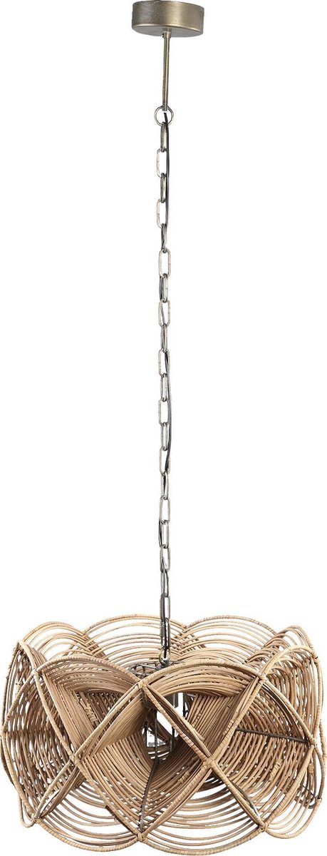 PTMD Yena Hanglamp - H134 x Ø57 cm - Rotan - Bruin