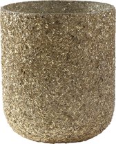 PTMD  sparkle goud theelicht glas rond l