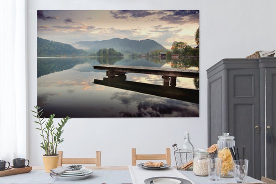 Une belle vue sur la toile de la jetée 180x120 cm - Tirage photo sur toile (Décoration murale salon / chambre) XXL / Groot format!