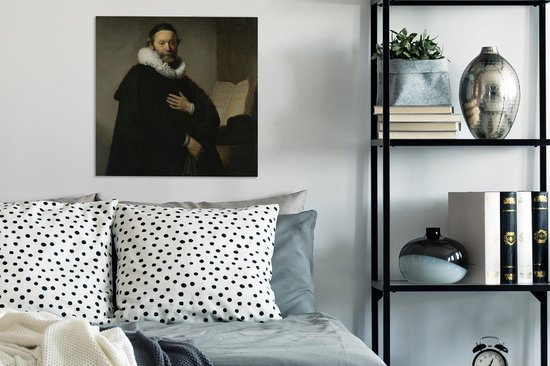 Peintures sur toile - Johannes Wtenbogaert - peinture de Rembrandt van Rijn - 50x50 cm - Décoration murale