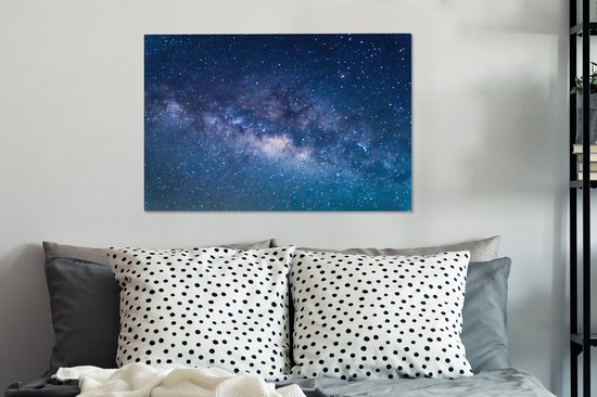 Toile claire ciel étoilé 2cm 60x40 cm - Tirage photo sur toile (Décoration murale salon / chambre)