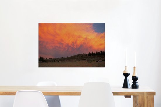 Toile unie au coucher du soleil 2cm