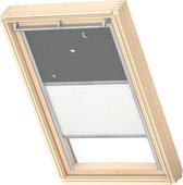 VELUX Origineel Verduisterend Rolgordijn Plus Plissé (DFD), Zilveren Kozijn, PK10, Mobile