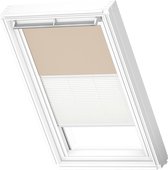 VELUX Origineel Verduisterend Rolgordijn Plus Plissé (DFD) Wit Kozijn, U08, 808, 8, Beige