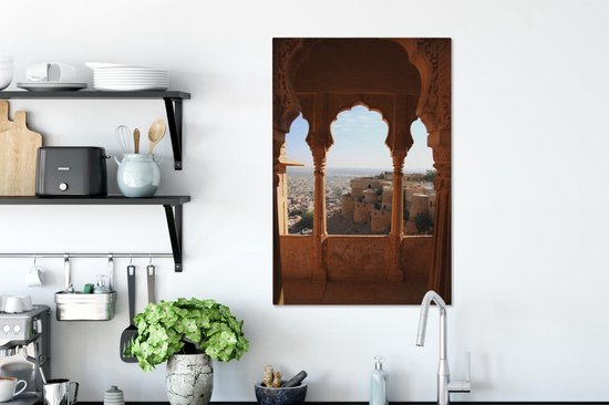 Photo d'un fort à Jaisalmer Toile 40x60 cm - Tirage photo sur toile (Décoration murale salon / chambre) / Villes asiatiques Peintures sur toile