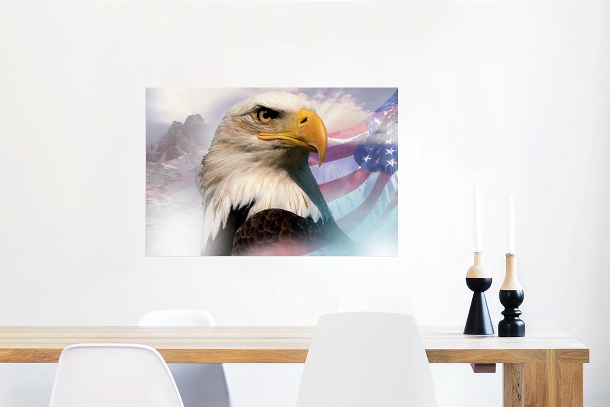 Poster for Sale avec l'œuvre « Drapeau américain drapeau aigle