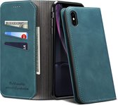 PU + TPU horizontale flip lederen tas met houder en kaartsleuven en portemonnee voor iPhone XR (groen)