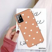 Voor Galaxy S20 + Multi Love Heart Pattern Frosted TPU-beschermhoes (Coral Orange)