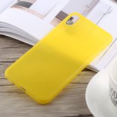 0,3 mm Ultradun Frosted PP-hoesje voor iPhone XS Max (geel)