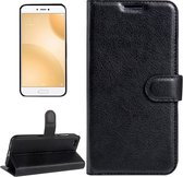 Voor xiaomi mi 5c litchi textuur horizontale flip lederen tas met magnetische gesp & houder & kaartsleuven & portemonnee (zwart)